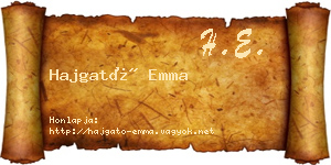 Hajgató Emma névjegykártya